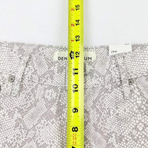 Aritzia Denim Forum Women The Lola Snake Print Light Brown Skinny Crop Jeans 29W - Picture 8 of 12